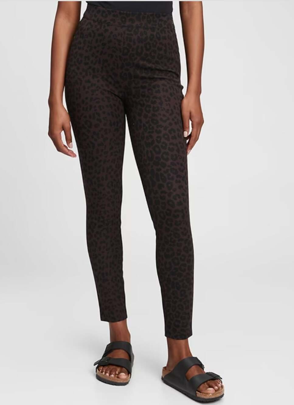 GAP NWT High Rise Brown Animal Leopard Print  Pants // 6
